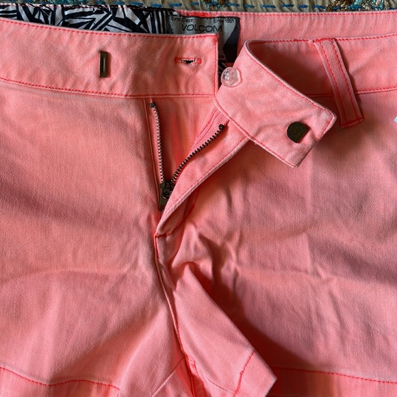 Retro Volcom Short Shorts // Neon Pastel Coral // 9 - Picture 6 of 6
